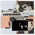 Scrapbooking Layouts Halloween for Kids and Adults Witching Hour Countdown Halloween Scrapbook Layout Pebbles Inc