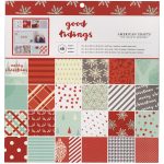 Simple and Easy Christmas Scrapbook Paper Crafts American Crafts Christmas 12 X 12 Paper Pad Golden Holidays