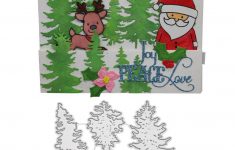 Simple and Easy Christmas Scrapbook Paper Crafts Christmas Forest Cutting Dies Metal Stencil Scrapbook Paper Card Album Embossing Crafts