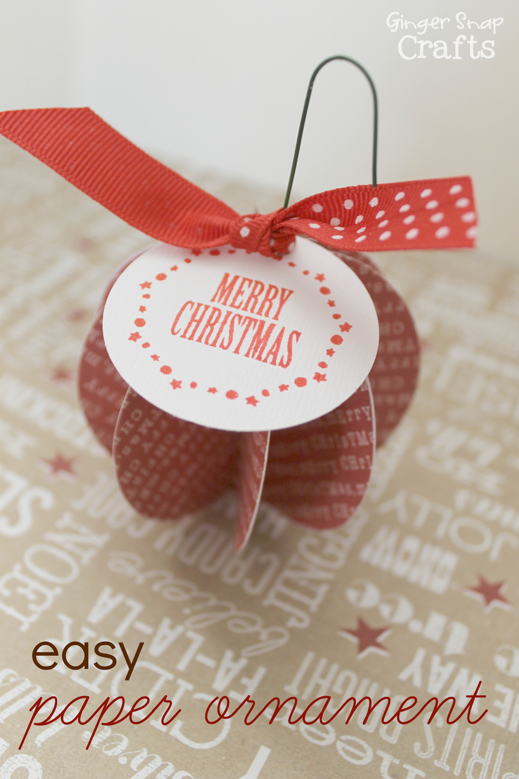 Simple and Easy Christmas Scrapbook Paper Crafts Easy Paper Ornament Ginger Snap Crafts Lines Across