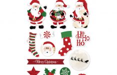 Simple and Easy Christmas Scrapbook Paper Crafts Photo Play Paper Here Comes Santa Puffy Stickers