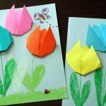 Simple Paper Folding Crafts For Kids Origami Tulips Art3 simple paper folding crafts for kids |getfuncraft.com