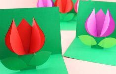 Simple Paper Folding Crafts For Kids Pop Up Flower Card 1 simple paper folding crafts for kids |getfuncraft.com