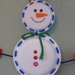 Snowman Paper Plate Craft Lace A Paper Plate Snowman Slide snowman paper plate craft|getfuncraft.com