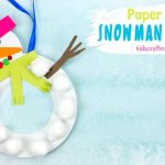 Snowman Paper Plate Craft Paper Plate Snowman Wreath Landscape snowman paper plate craft|getfuncraft.com