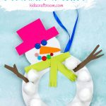Snowman Paper Plate Craft Paper Plate Snowman Wreath Short Pin snowman paper plate craft|getfuncraft.com