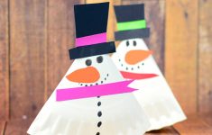 Snowman Paper Plate Craft Rocking Paper Plate Snowman Craft For Kids snowman paper plate craft|getfuncraft.com