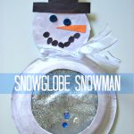 Snowman Paper Plate Craft Snowglobe Snowman snowman paper plate craft|getfuncraft.com
