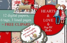 Some Tips to Make a Good Recipe Scrapbook Pages Hearts Digital Paper Scrapbook Paper Clipart Love