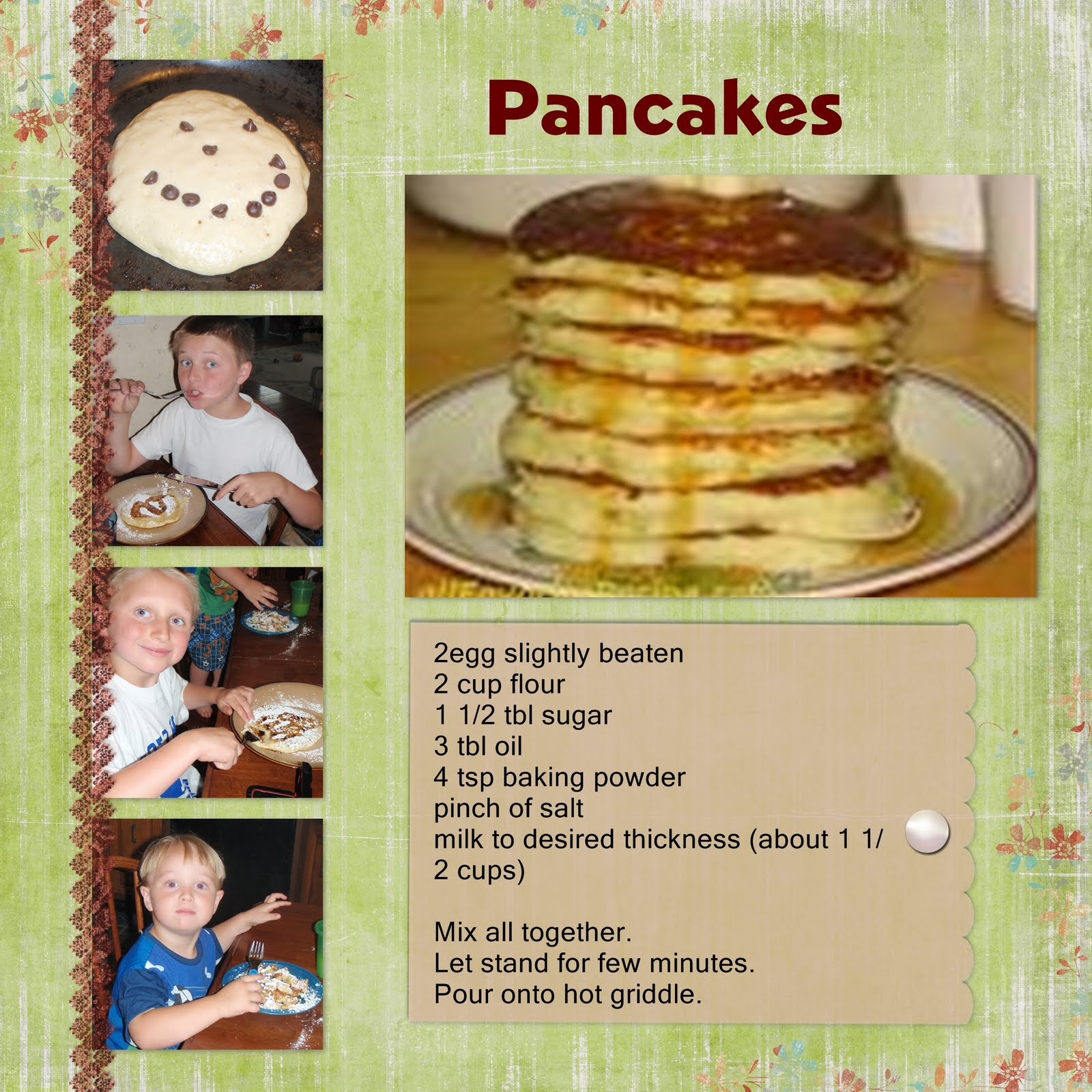 Some Tips to Make a Good Recipe Scrapbook Pages Ways To Keep Your Children Engaged This Summer Family