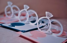Steps to Make PopUp Scrapbook DIY Wedding Invitation Pop Up Card Linked Rings Tutorial Creative Pop