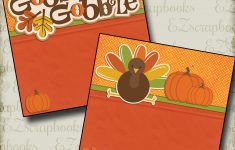 Thanksgiving Scrapbook Pages Ideas Gobble Gobble Npm Thanksgiving 2 Premade Scrapbook Pages Etsy