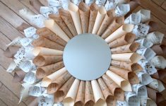 The Creative Mirror Papercraft Design Sunburst Mirror With Paper Ephemera The Country Chic Cottage