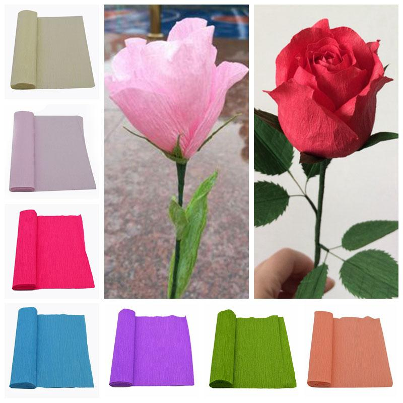 The Papermaking Craft Décor For Autumn 250x25cm 1 Roll Diy Flower Making Crepe Papers Wrapping Flowers Gifts Packing Material Handmade Diy Wrapping Paper Craft Decor Kraft Wrapping Paper