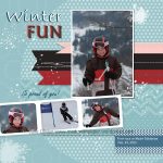 The winter scrapbook pages ideas to craft Artisan Award Entry6 Winter Fun Digital Scrapbook Page Made
