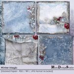 The winter scrapbook pages ideas to craft Digital Scrapbook Winter Papers Premade Scrapbook Pages Winter Magic