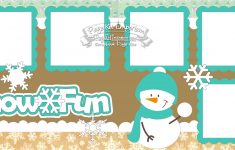 The winter scrapbook pages ideas to craft Scrapbook Page Kit Snow Fun Snowman Winter 2 Page Scrapbook Layout Kit 021
