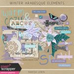 The winter scrapbook pages ideas to craft Winter Arabesque Elements Kit Marisa Lerin Graphics Kit Pixel