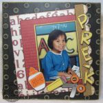 Things to Include in Halloween Scrapbook Pages Ideas Pre K School Portrait Scrapbook Layout
