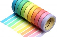 Things to Know about Washi Tape Scrapbooking Dpist Washi Tape Set 10x Decorative Washi Rainbow Sticky Paper Masking Adhesive Tape Scrapbooking Diy