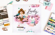 Tips to Make Vintage Scrapbook Layouts which Look Authentic Pretty Pink Floral Scrapbook Page Maggie Holmes Design