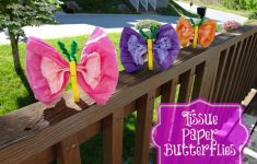 Tissue Paper Butterfly Craft Tissue Paper Butterflies tissue paper butterfly craft|getfuncraft.com