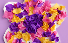 Tissue Paper Craft Flowers Paper Plate Tissue Paper Flower Craft For Kids tissue paper craft flowers|getfuncraft.com