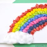 Tissue Paper Crafts Ideas Tissue Paper Rainbow Canvas Art Idea tissue paper crafts ideas|getfuncraft.com