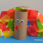 Tissue Paper Turkey Craft Toilet Paper Roll Turkey Preschooler tissue paper turkey craft |getfuncraft.com