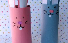 Toilet Paper Easter Bunny Craft Candy Holder Bunny toilet paper easter bunny craft|getfuncraft.com