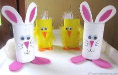 Toilet Paper Easter Bunny Craft Cute Bunny And Chick Easter Treat Holders From Cardboard Tubes toilet paper easter bunny craft|getfuncraft.com