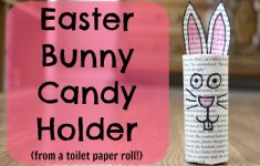 Toilet Paper Easter Bunny Craft Easter Bunny Candy Holder From A Toilet Paper Roll toilet paper easter bunny craft|getfuncraft.com
