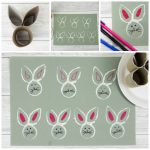 Toilet Paper Easter Bunny Craft Recycled Toilet Roll Easter Bunny Stamp Collage toilet paper easter bunny craft|getfuncraft.com
