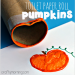 Toilet Paper Pumpkins Craft Toilet Paper Roll Pumpkin Halloween Craft toilet paper pumpkins craft|getfuncraft.com