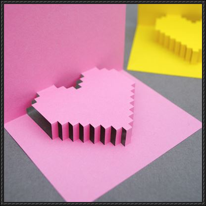 Understanding The Type Of Papercraft Tutorial For Beginner Valentines Day Pixel Heart Pop Up Card Papercraft