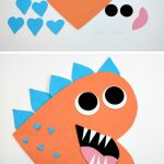 Valentine Paper Crafts Kids Heart Dinosaur Craft Housing A Forest valentine paper crafts kids|getfuncraft.com