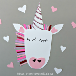 Valentine Paper Crafts Kids Valentine Unicorn Craft For Kids valentine paper crafts kids|getfuncraft.com