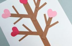 Valentine Paper Crafts Kids Valentines Day Tree Paper Craft 2 valentine paper crafts kids|getfuncraft.com